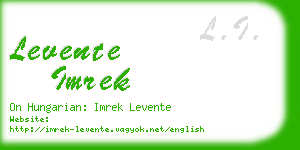 levente imrek business card